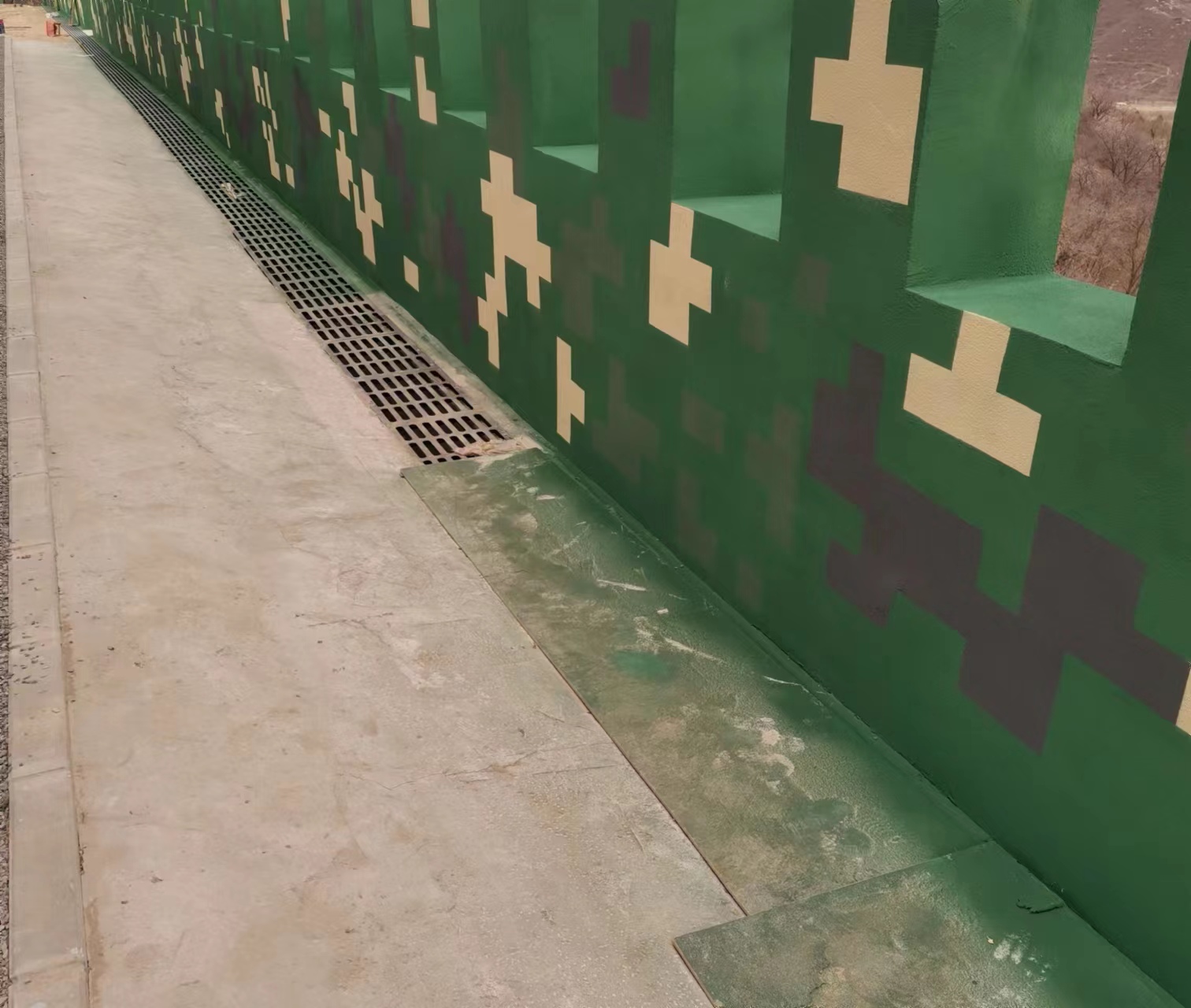 昆玉围墙迷彩喷涂,数迷彩漆